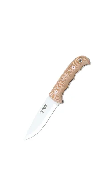 Cudeman bushcraftmes met naturel micarta handgreep