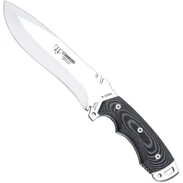 Cudeman 299-B-K bushcraftmes – zwart micarta met rode spacer