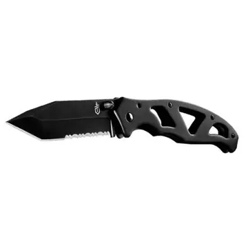 Gerber Paraframe II Tanto Zwart Gekarteld