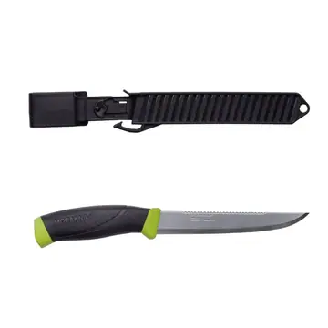 Morakniv Companion vismes met schubbenkrabber 150 (S) Limegroen